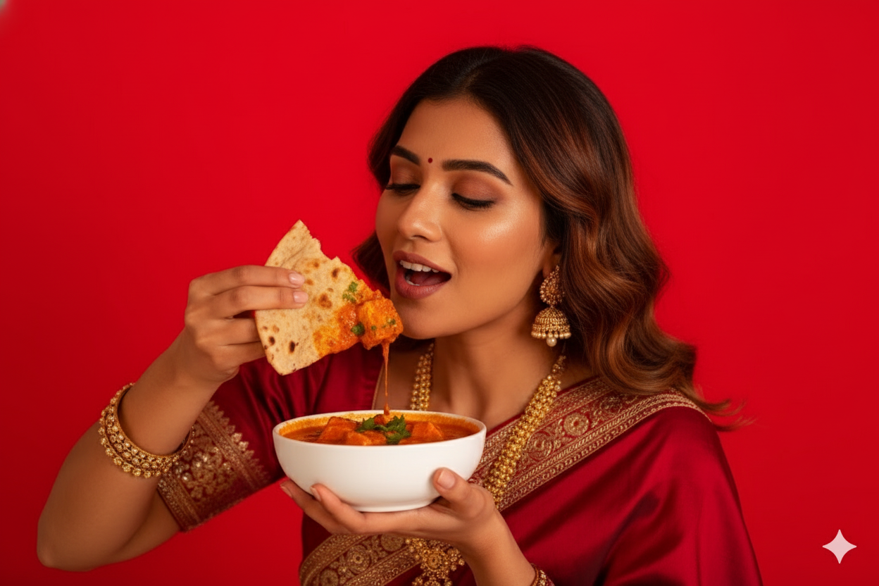 Assortiment d'épices indiennes colorées.